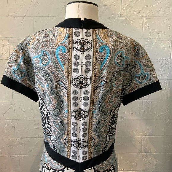 Etro Black and Blue Paisley Dress - Picture 10 of 13